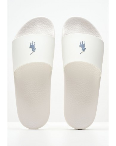 Men Flip Flops Sandals from the Polo Ralph Lauren brand P.Slide White Rubber mortoglou.gr eshop