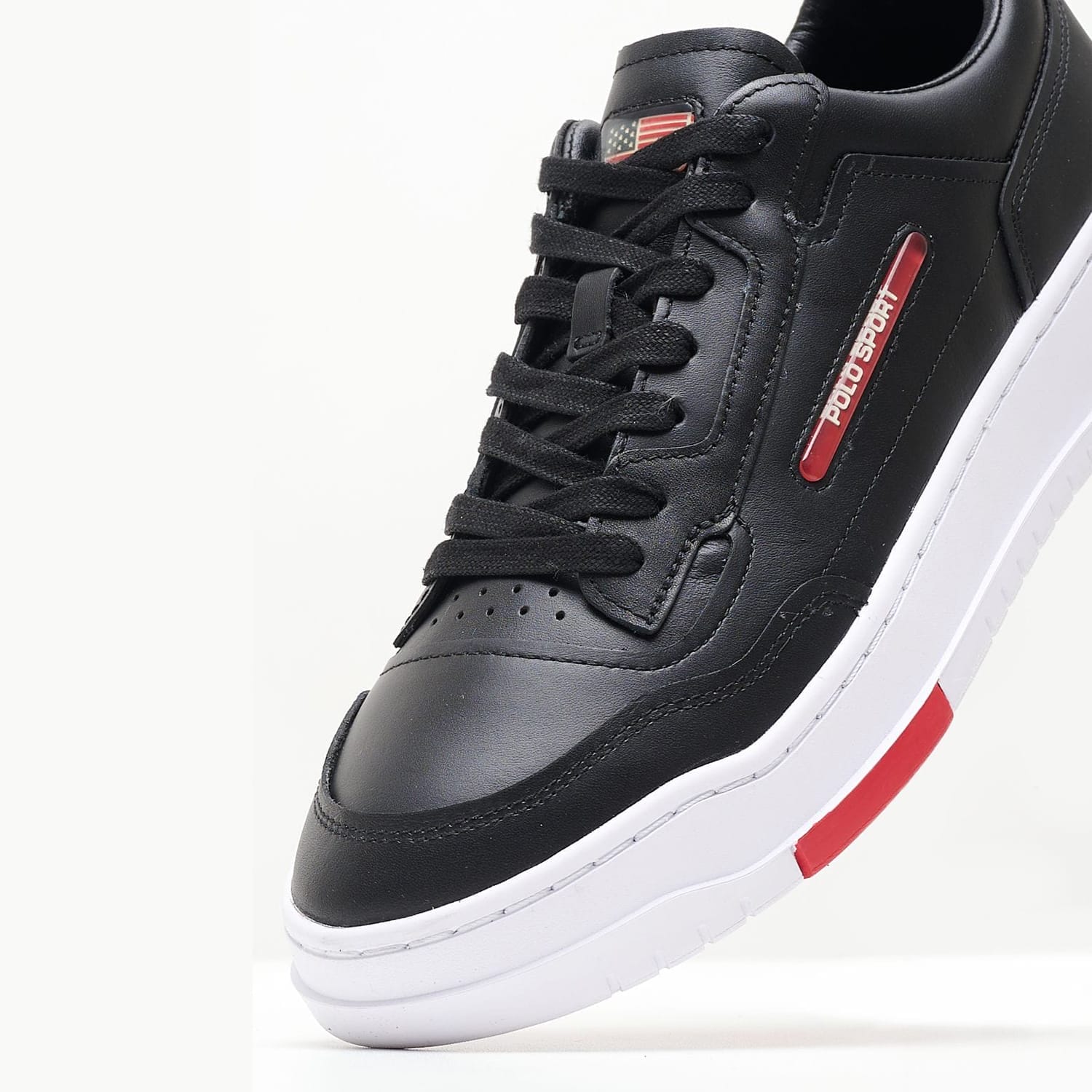Ανδρικά Παπούτσια Casual Ps.Sneaker Μαύρο Δέρμα Ralph Lauren