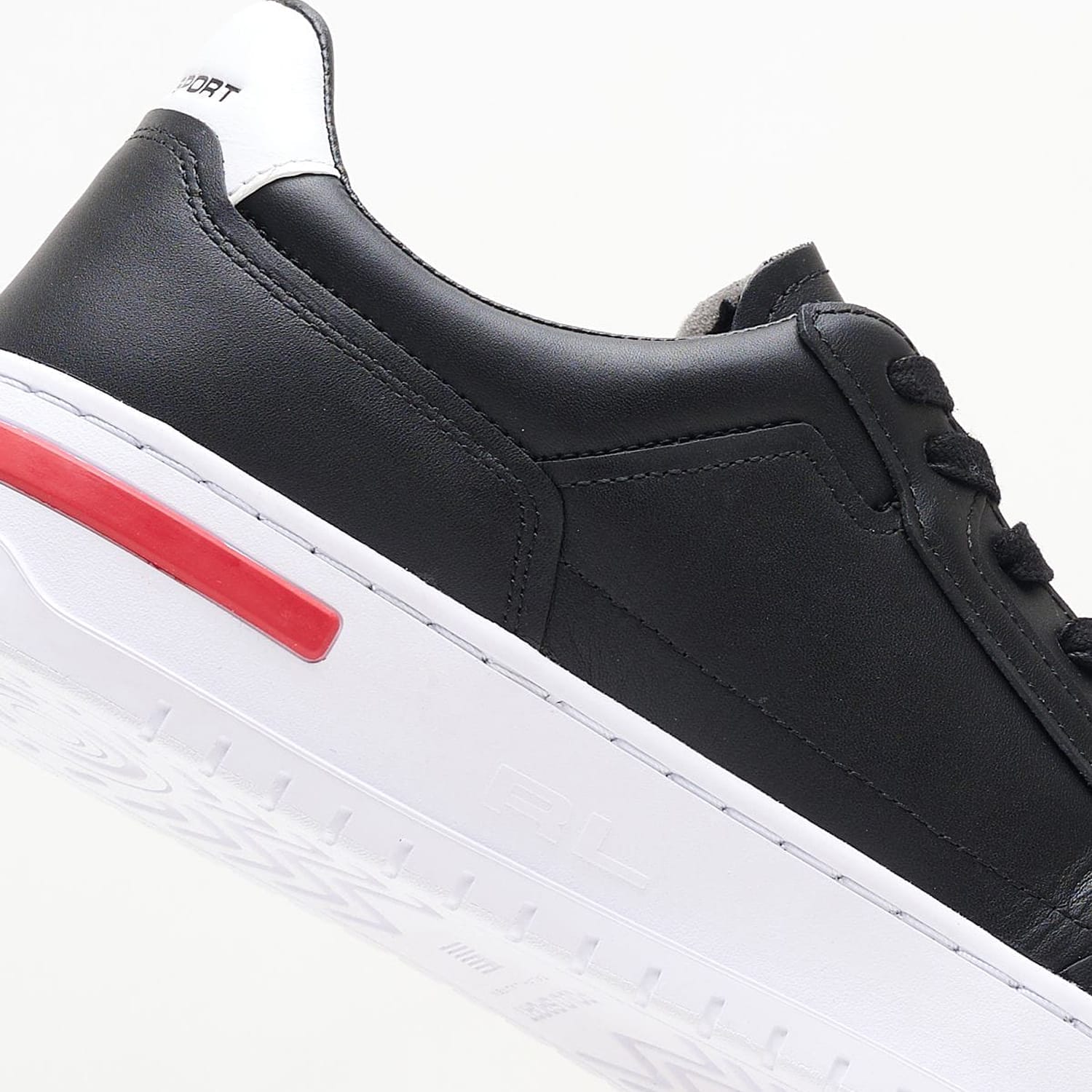 Ανδρικά Παπούτσια Casual Ps.Sneaker Μαύρο Δέρμα Ralph Lauren
