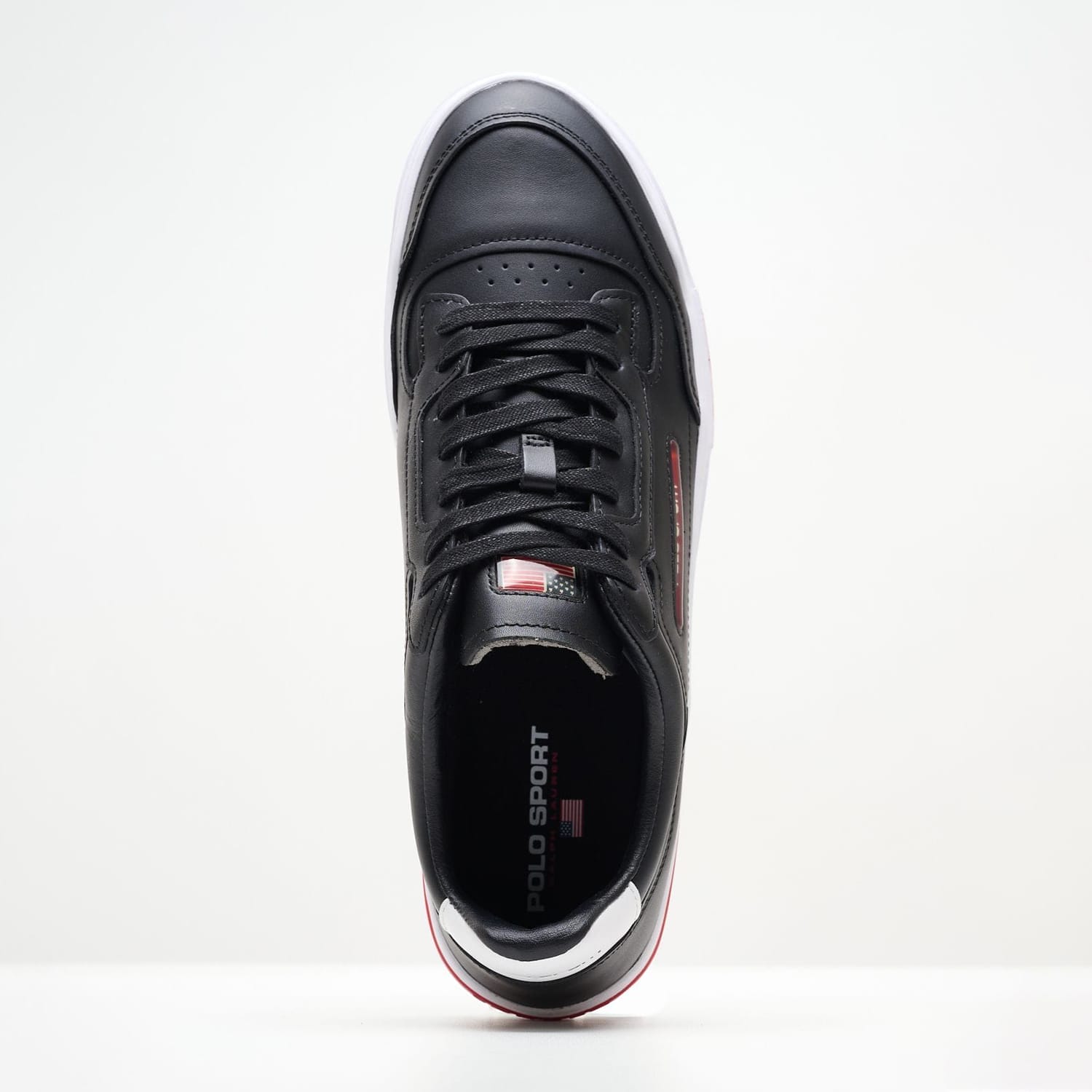 Ανδρικά Παπούτσια Casual Ps.Sneaker Μαύρο Δέρμα Ralph Lauren
