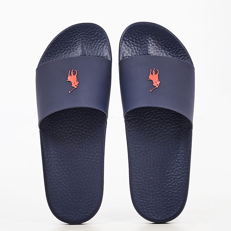 Men Flip Flops & Sandals Slide Blue Rubber Ralph Lauren