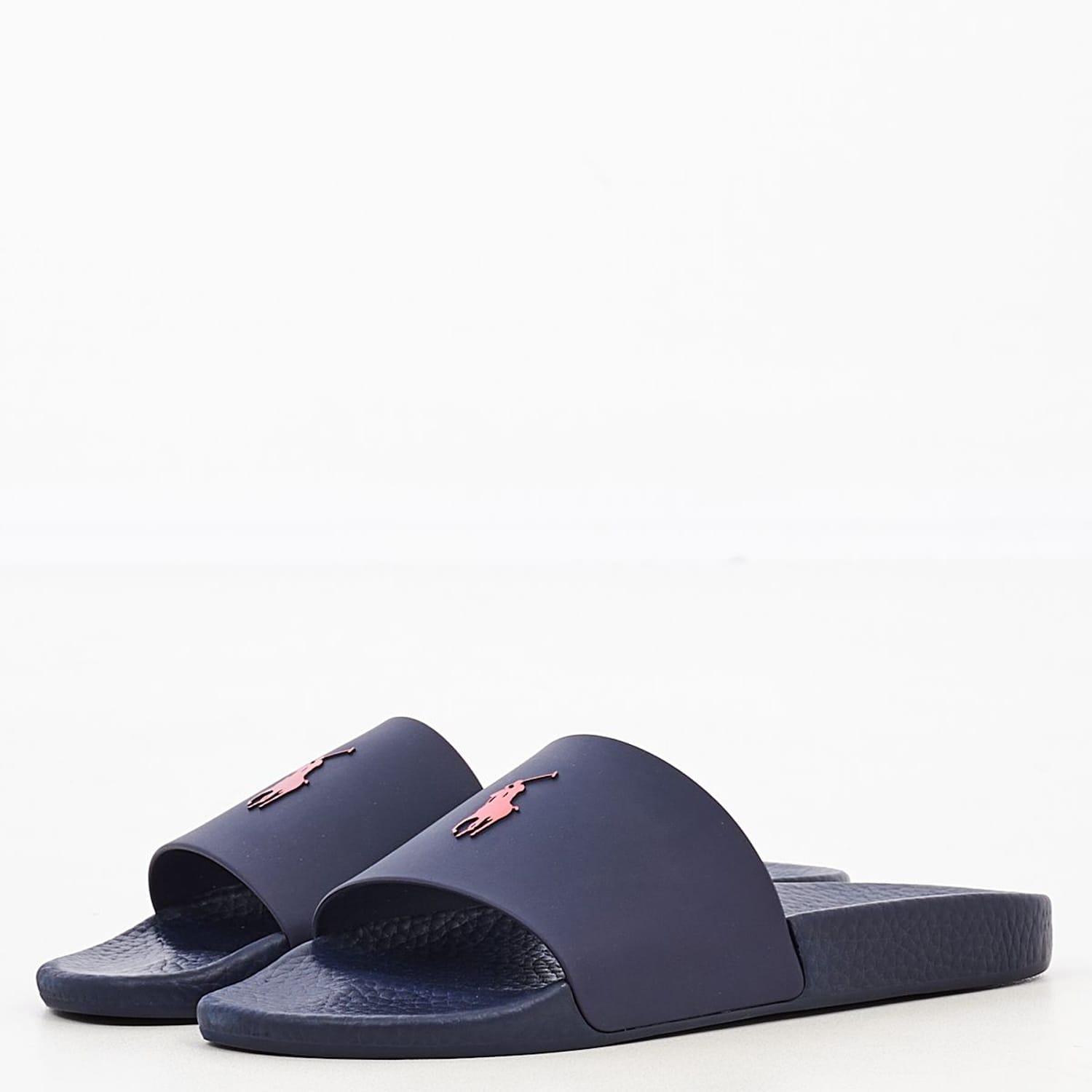 Men Flip Flops & Sandals Slide Blue Rubber Ralph Lauren Flip Flops & Sandals Ralph Lauren Slide-Blue