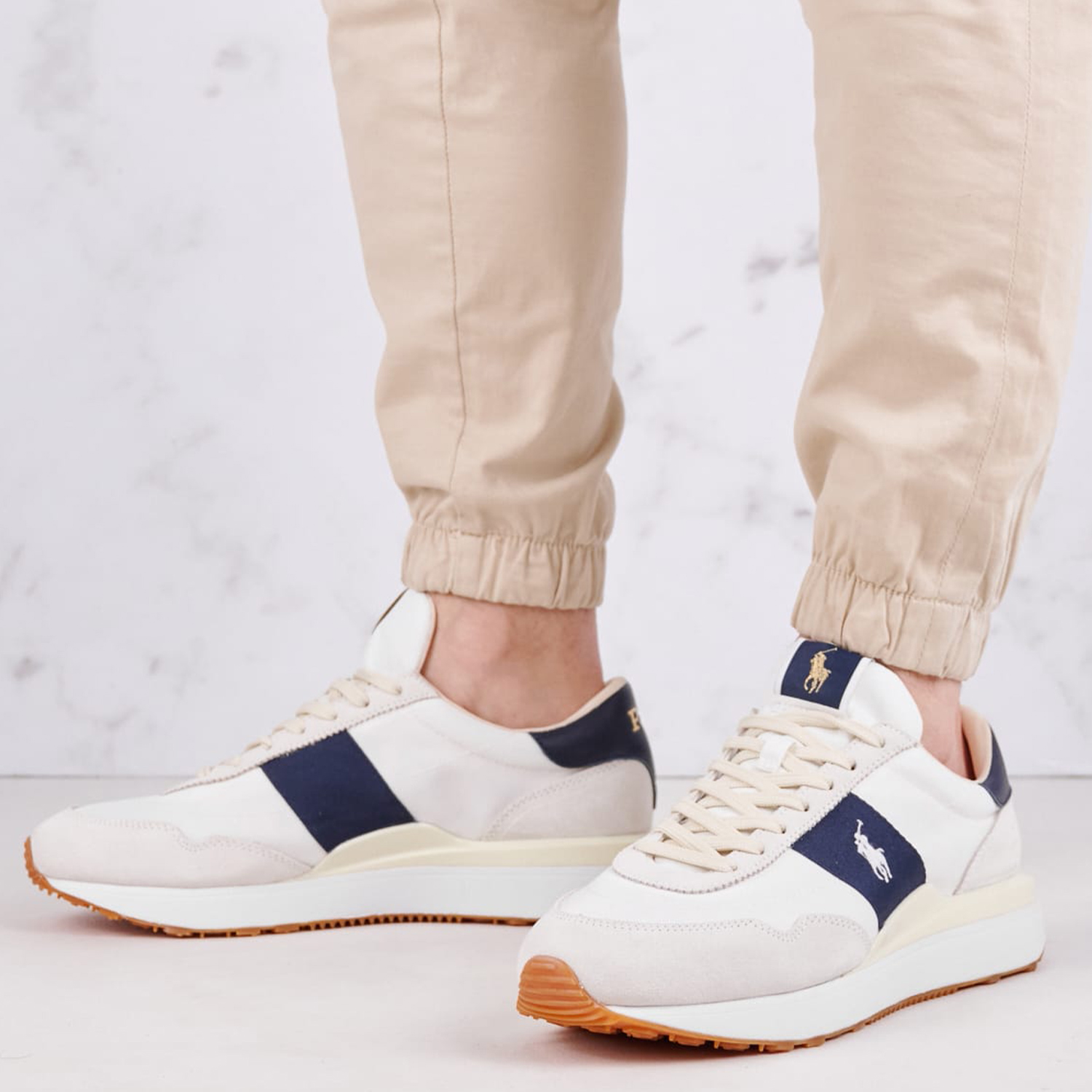 Ανδρικά Παπούτσια Casual Train89 Άσπρο Ύφασμα Ralph Lauren Ανδρικά Παπούτσια Casual Train89 Άσπρο Ύφασμα Ralph Lauren