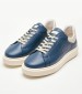 Men Casual Shoes 241001 Blue Leather La Martina