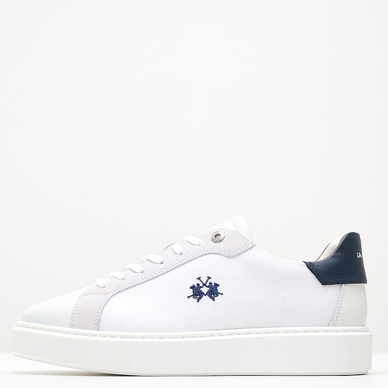 Men Casual Shoes 241002 White Leather La Martina