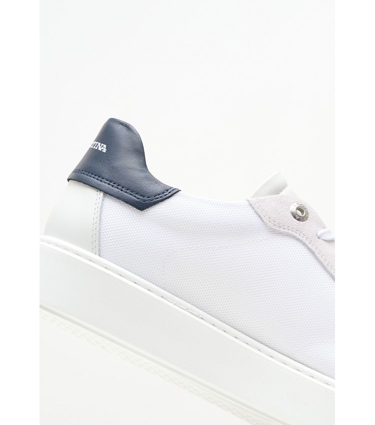 Men Casual Shoes 241002 White Leather La Martina