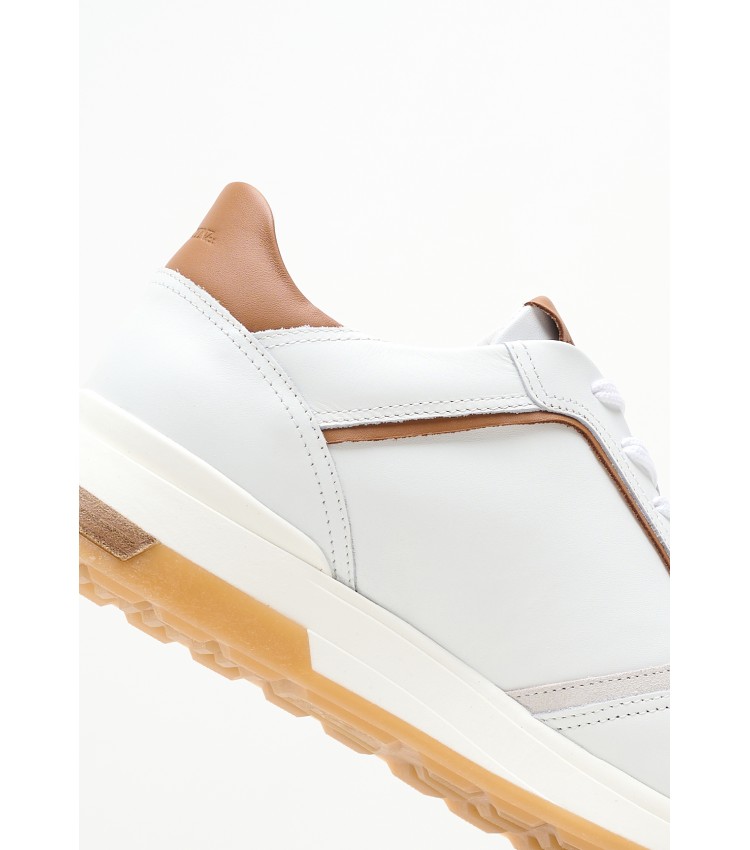 Men Casual Shoes 241060 White Leather La Martina