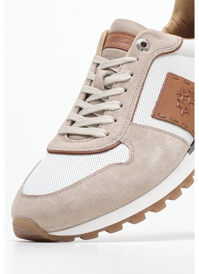 Men Casual Shoes 241071 Beige Leather La Martina