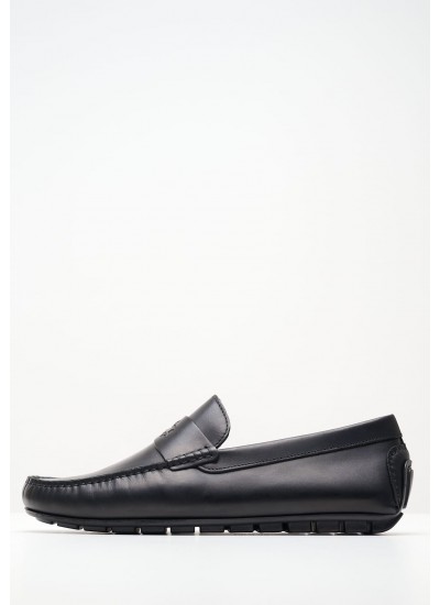 Ανδρικά Μοκασίνια S6890.EPS Μαύρο Δέρμα Boss shoes