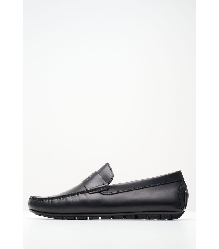 Men Moccasins 241090 Black Leather La Martina