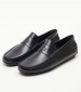 Men Moccasins 241090 Black Leather La Martina