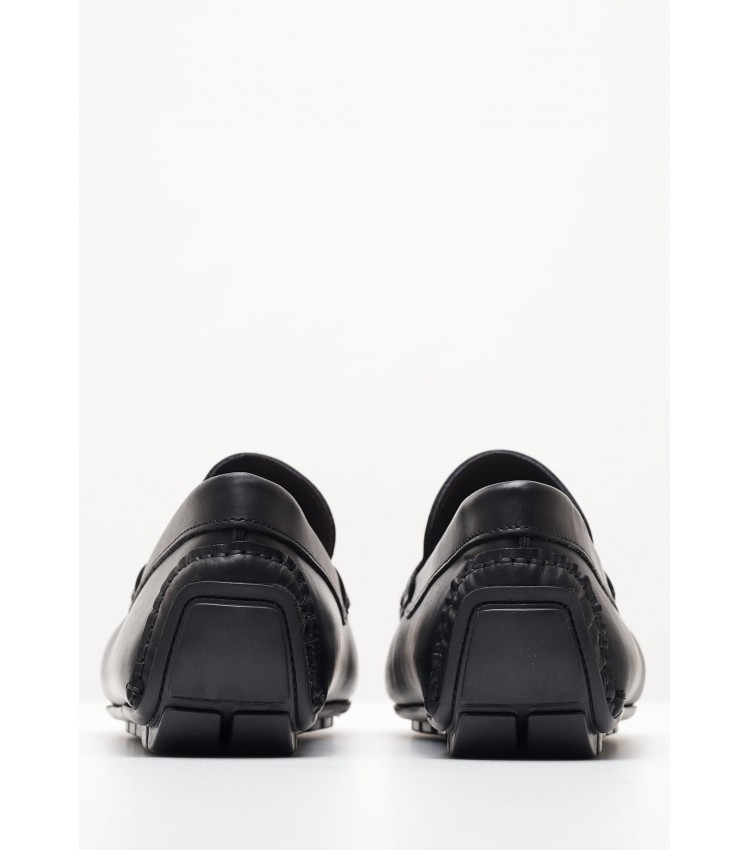 Men Moccasins 241090 Black Leather La Martina