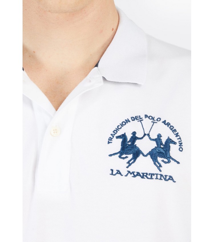 Men T-Shirts Miguel White Cotton La Martina