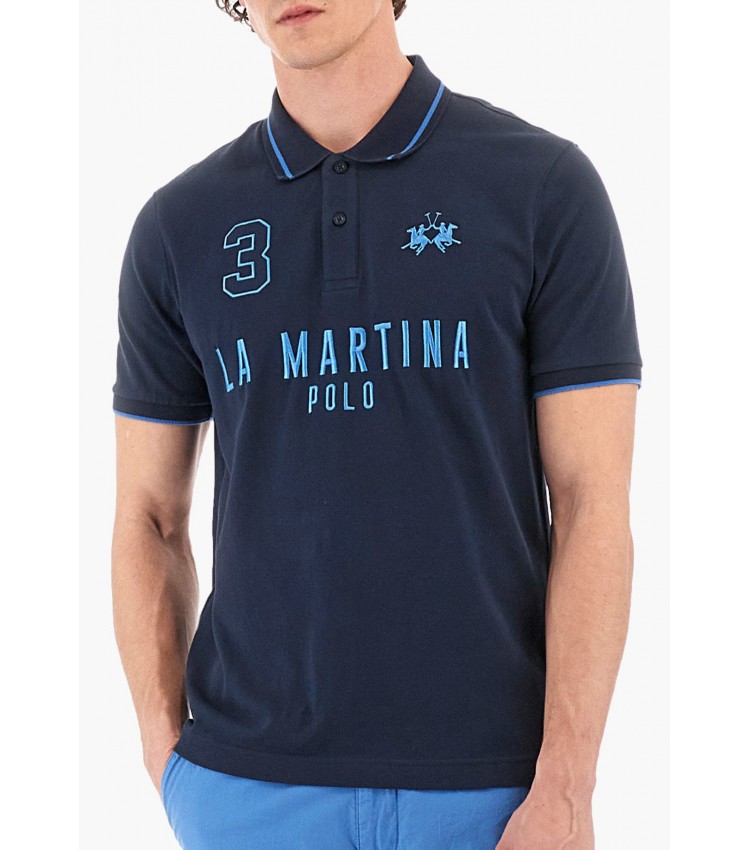 Men T-Shirts Polo.Ps DarkBlue Cotton La Martina