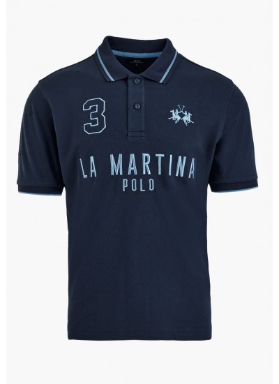 Ανδρικές Μπλούζες Polo.Ps Σκούρο Μπλε Βαμβάκι La Martina