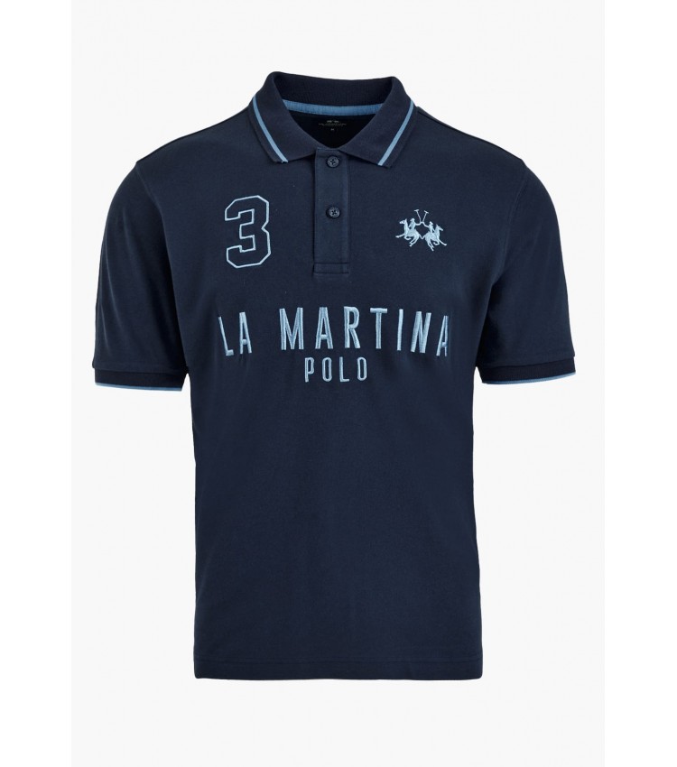 Ανδρικές Μπλούζες Polo.Ps Σκούρο Μπλε Βαμβάκι La Martina