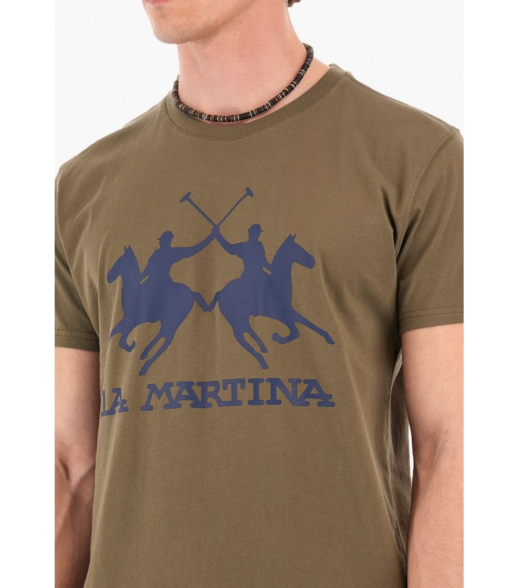 Men T-Shirts Swords.Js Olive Cotton La Martina