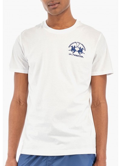 Men T-Shirts Tradicion.Jersey White Cotton La Martina