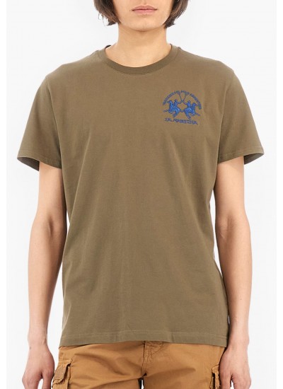 Men T-Shirts Tradicion.Jersey Khaki Cotton La Martina