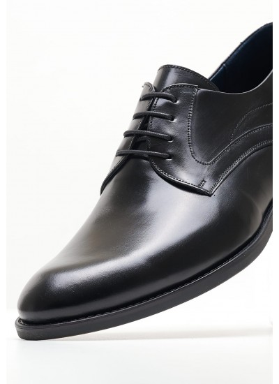 Men Shoes 1508 Black Leather Damiani