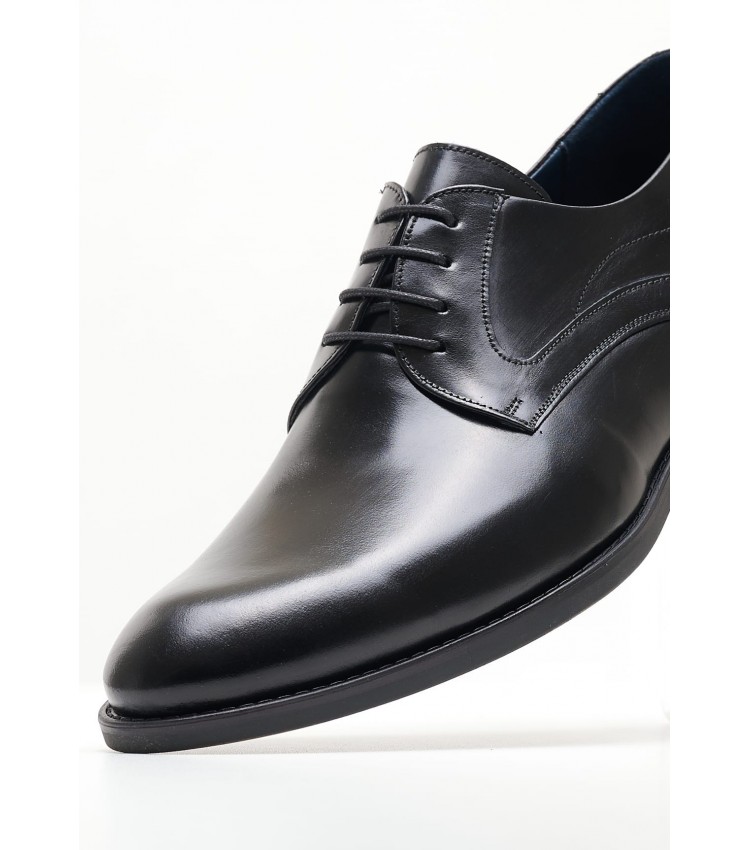 Men Shoes 1508 Black Leather Damiani