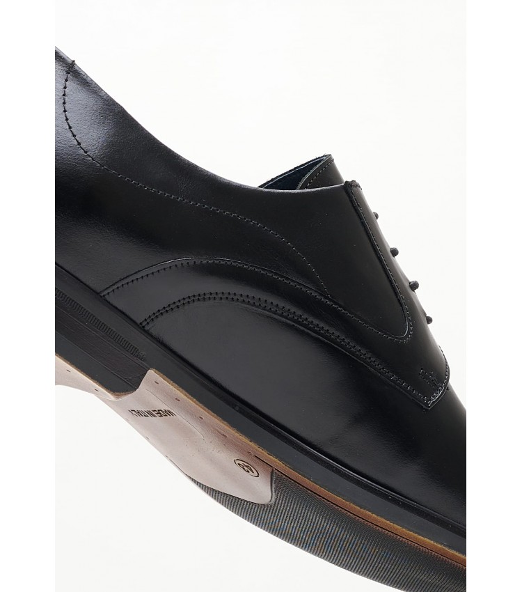 Men Shoes 1508 Black Leather Damiani