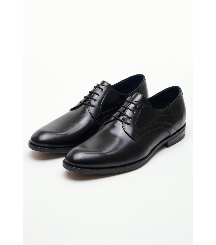 Men Shoes 1508 Black Leather Damiani