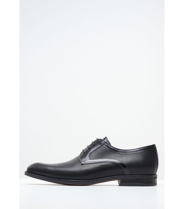 Men Shoes 1509 Black Leather Damiani