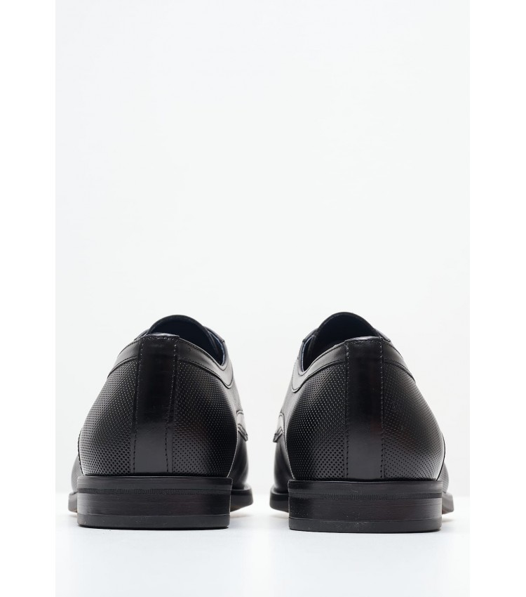 Ανδρικά Παπούτσια Δετά 1509 Μαύρο Δέρμα Damiani