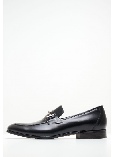 Men Moccasins 3106 Black Leather Damiani