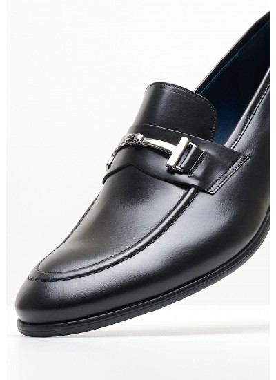 Men Moccasins 3106 Black Leather Damiani