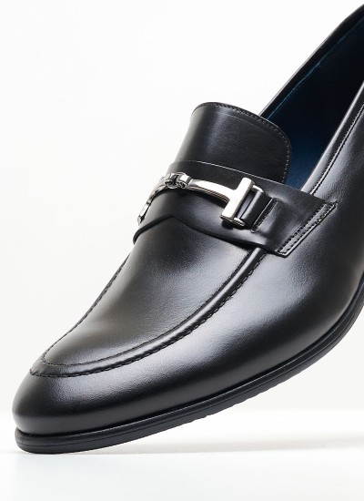 Men Moccasins 3106 Black Leather Damiani