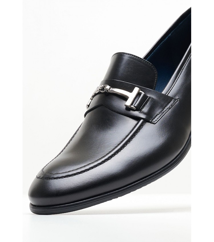 Men Moccasins 3106 Black Leather Damiani