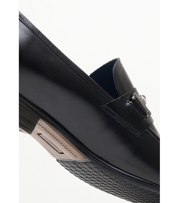 Men Moccasins 3106 Black Leather Damiani