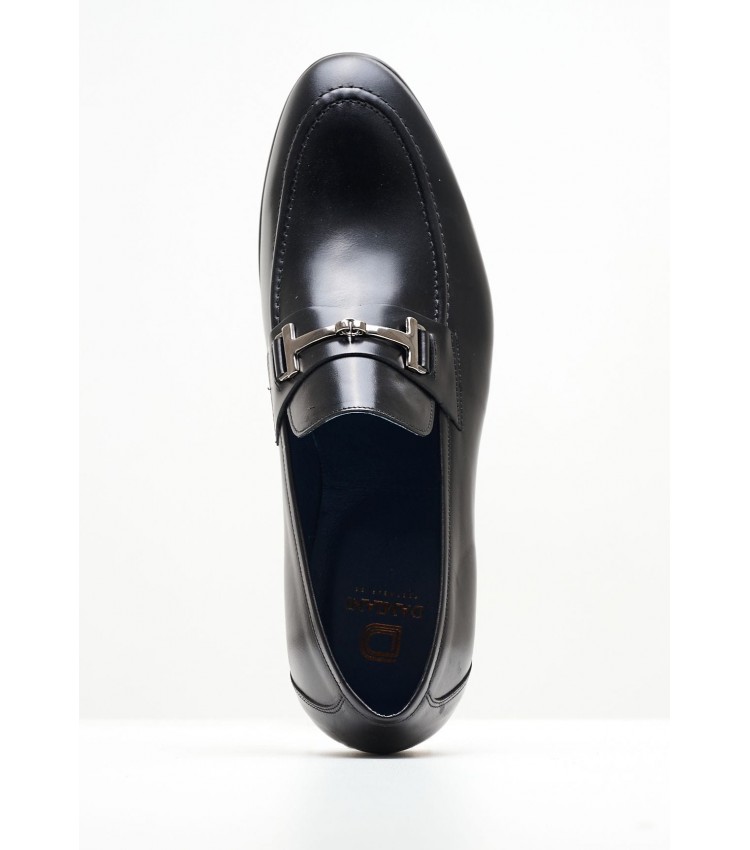 Men Moccasins 3106 Black Leather Damiani