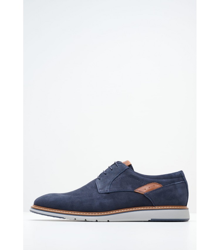 Men Shoes 6000 Blue Oily Leather Damiani