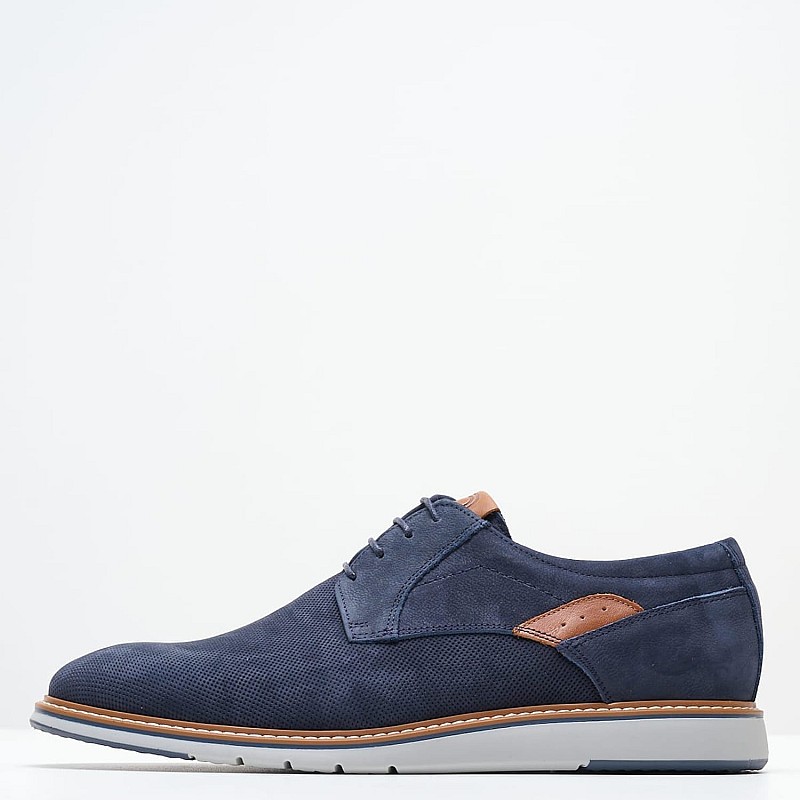 Men Shoes 6000 Blue Oily Leather Damiani
