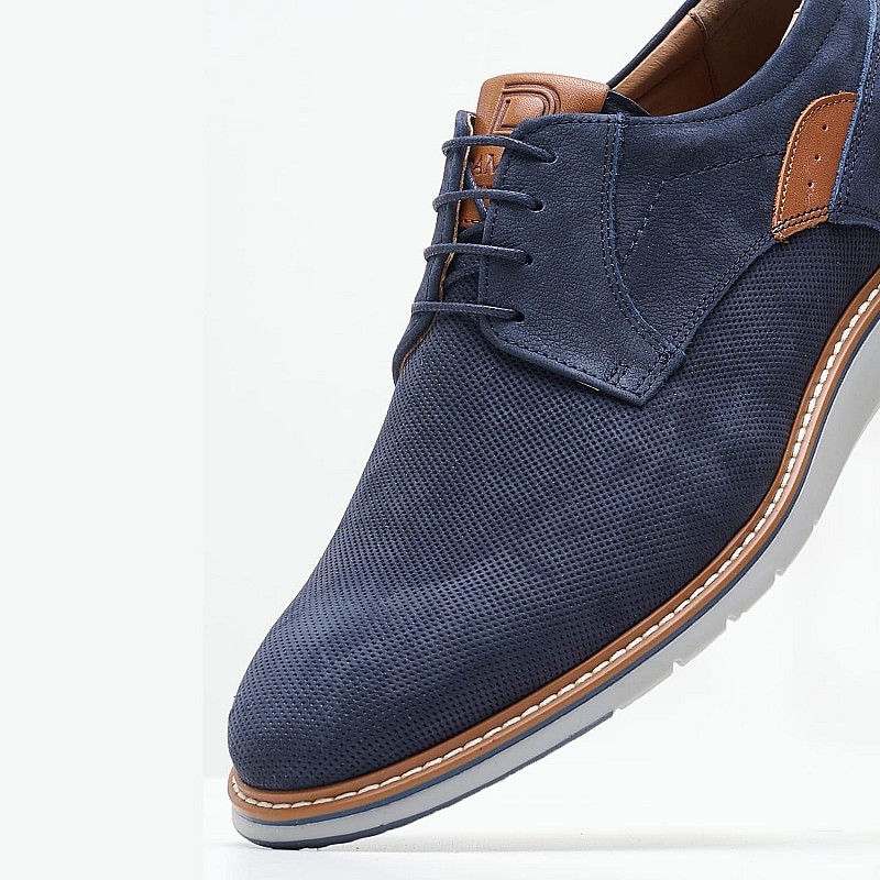 Men Shoes 6000 Blue Oily Leather Damiani