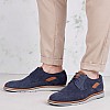 Men Shoes 6000 Blue Oily Leather Damiani Men Shoes 6000 Blue Oily Leather Damiani