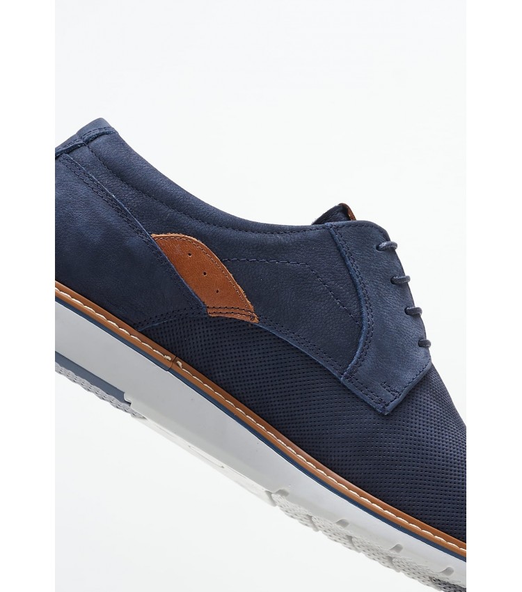 Men Shoes 6000 Blue Oily Leather Damiani