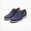 Men Shoes 6000 Blue Oily Leather Damiani Men Shoes 6000 Blue Oily Leather Damiani