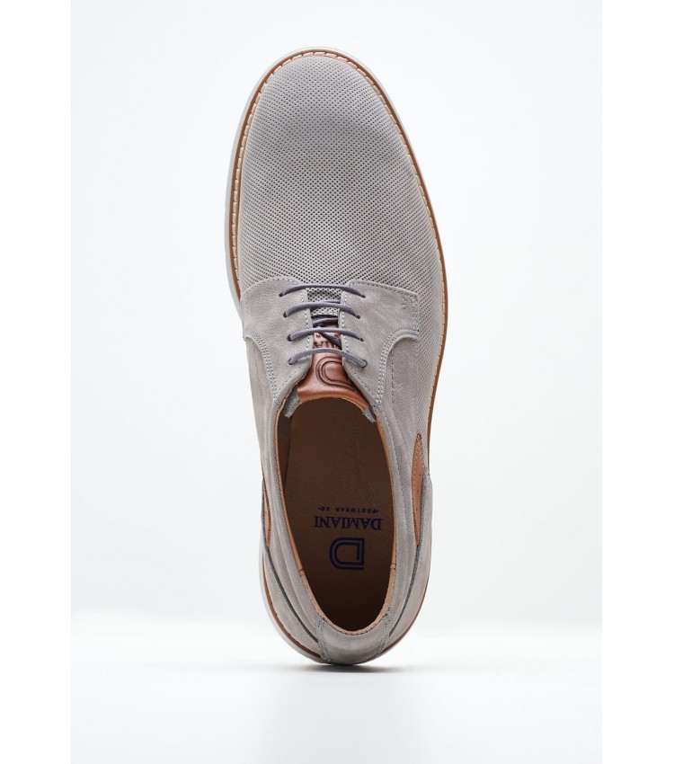 Men Shoes 6000 Grey Oily Leather Damiani