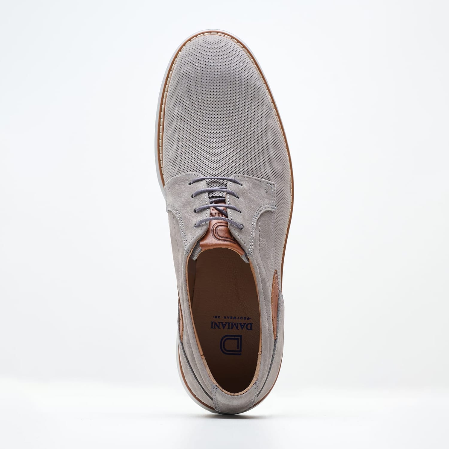 Men Shoes 6000 Grey Oily Leather Damiani