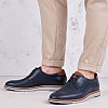 Men Shoes 6002 Blue Leather Damiani