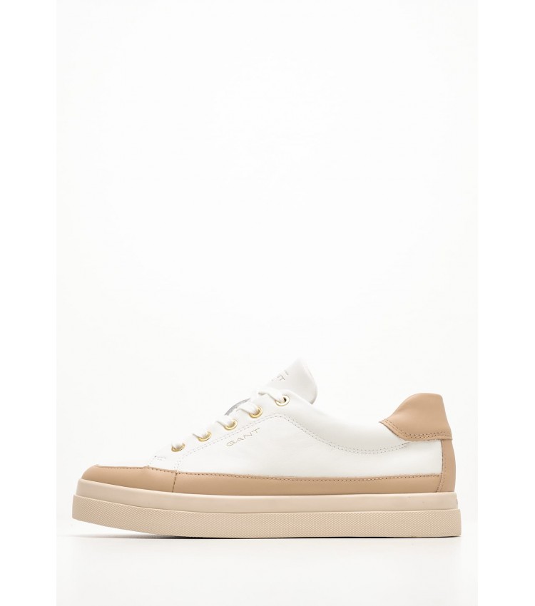 Women Casual Shoes Avona White Leather GANT