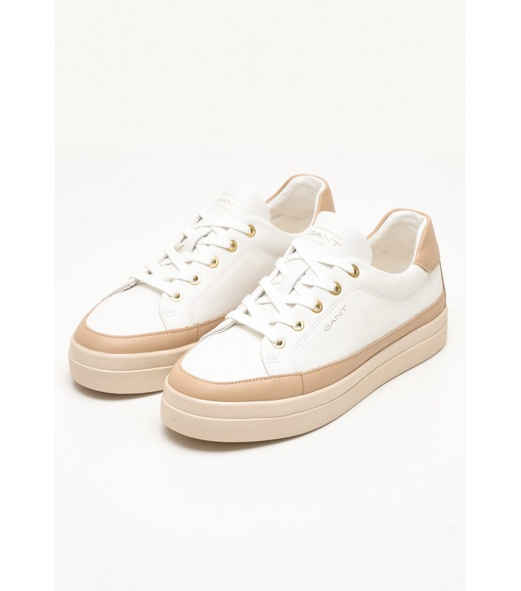 Women Casual Shoes Avona White Leather GANT