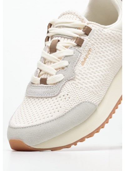 Women Casual Shoes Lucky.Print.N Beige Buckskin Pepe Jeans