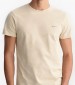 Men T-Shirts Con.Trast Beige Cotton GANT