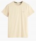 Men T-Shirts Con.Trast Beige Cotton GANT