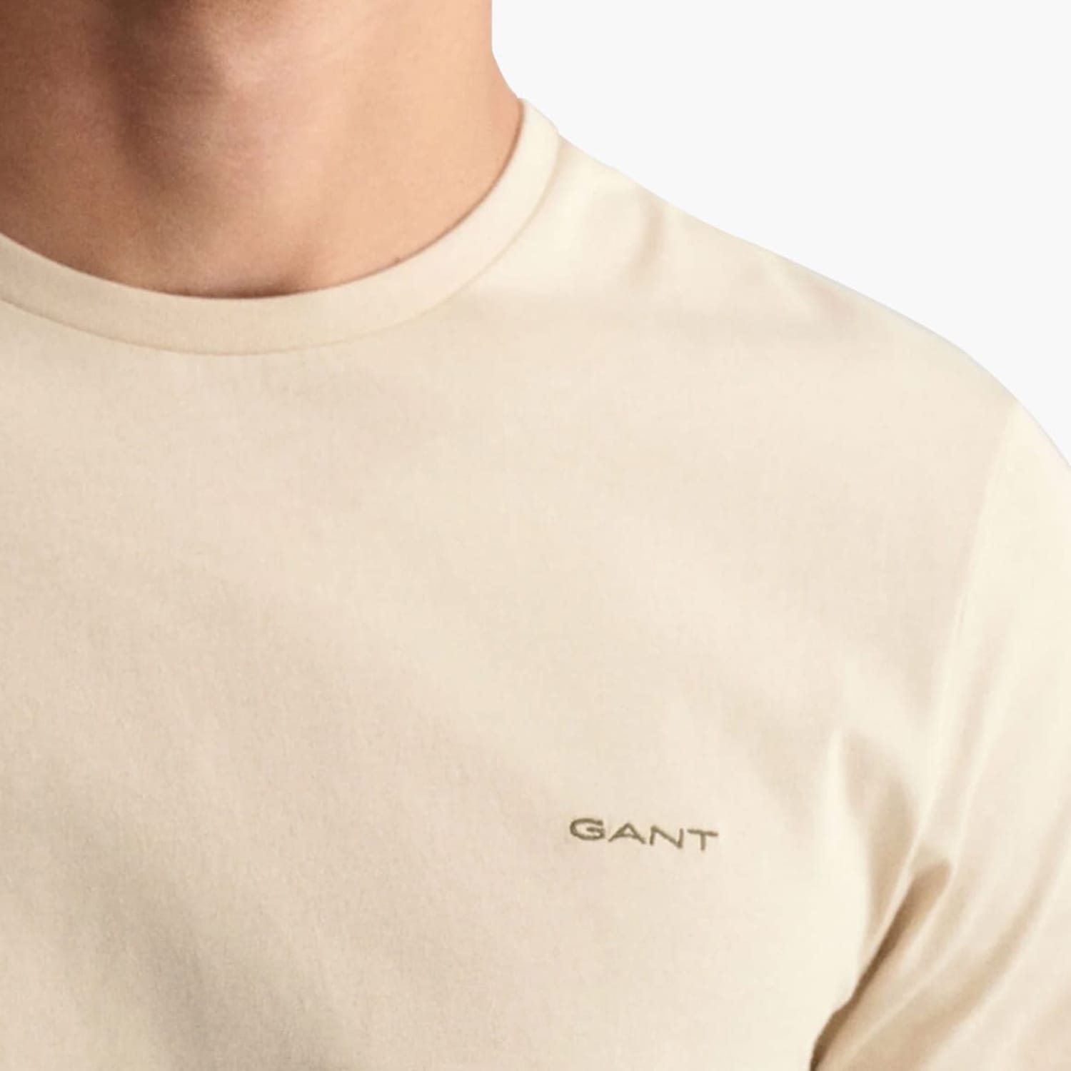 Men T-Shirts Con.Trast Beige Cotton GANT